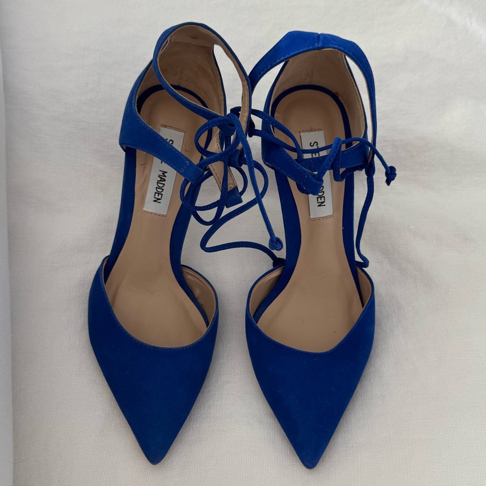 NWT Steve Madden Blue Pointed Heels w/ Straps, Holiday Gifts for her
